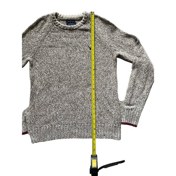 American Eagle Chunky Knit Fisherman Sweater Size Small Cotton/wool Academia AE - Picture 4 of 10